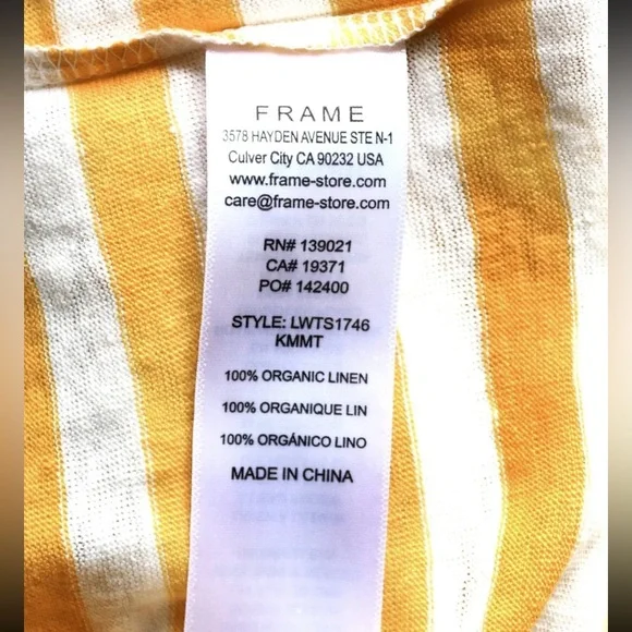 Frame Ringer Racerback Stripe Cami. NWT - Picture 7 of 12